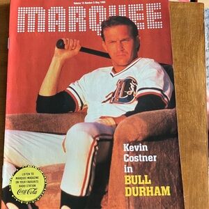 Magazine Cover Featuring Kevin Costner in Bull Durham - Red